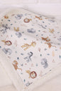 Baby Blanket  Lamb Down Fabric and Muslin Blanket 33x39 inches