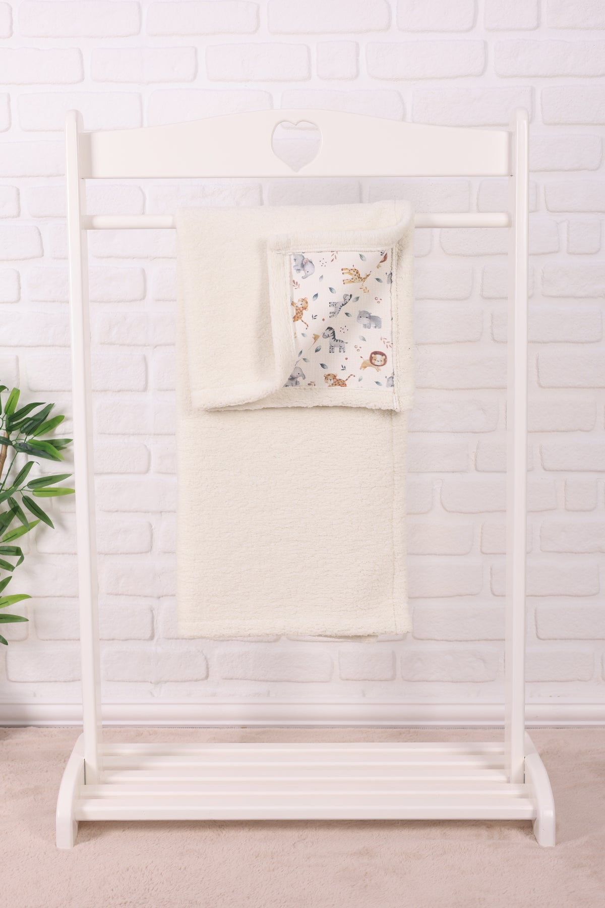 Baby Blanket  Lamb Down Fabric and Muslin Blanket 33x39 inches