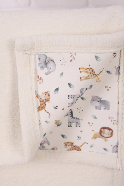 Baby Blanket  Lamb Down Fabric and Muslin Blanket 33x39 inches
